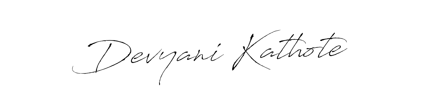 Design your own signature with our free online signature maker. With this signature software, you can create a handwritten (Antro_Vectra) signature for name Devyani Kathote. Devyani Kathote signature style 6 images and pictures png