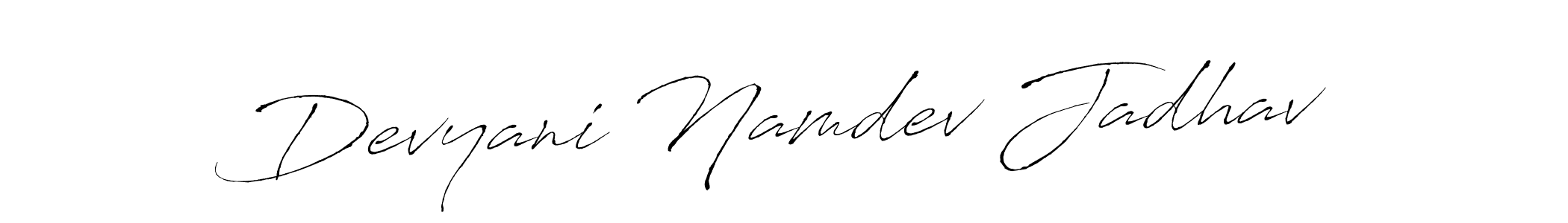 Use a signature maker to create a handwritten signature online. With this signature software, you can design (Antro_Vectra) your own signature for name Devyani Namdev Jadhav. Devyani Namdev Jadhav signature style 6 images and pictures png