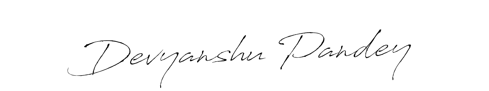 Make a beautiful signature design for name Devyanshu Pandey. With this signature (Antro_Vectra) style, you can create a handwritten signature for free. Devyanshu Pandey signature style 6 images and pictures png