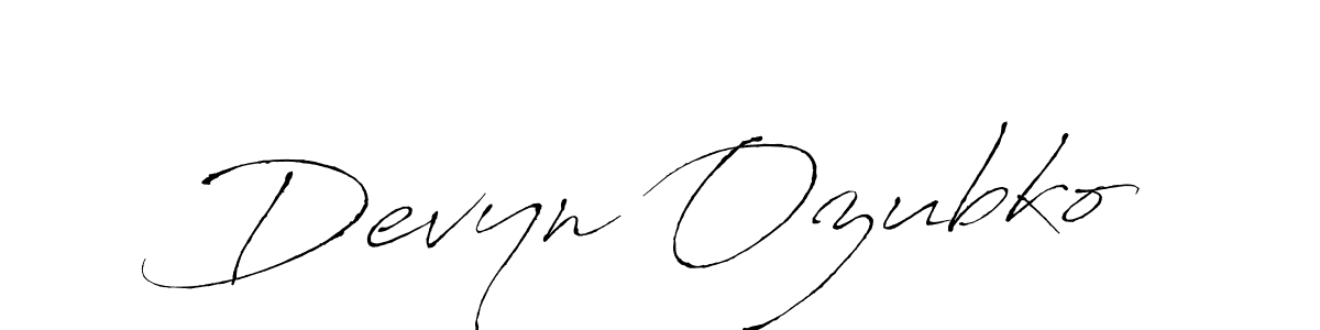 How to make Devyn Ozubko signature? Antro_Vectra is a professional autograph style. Create handwritten signature for Devyn Ozubko name. Devyn Ozubko signature style 6 images and pictures png