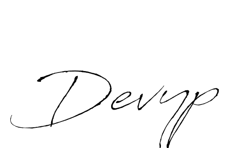 Design your own signature with our free online signature maker. With this signature software, you can create a handwritten (Antro_Vectra) signature for name Devyp. Devyp signature style 6 images and pictures png