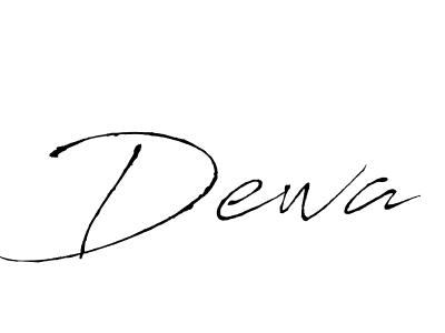 Make a beautiful signature design for name Dewa. With this signature (Antro_Vectra) style, you can create a handwritten signature for free. Dewa signature style 6 images and pictures png