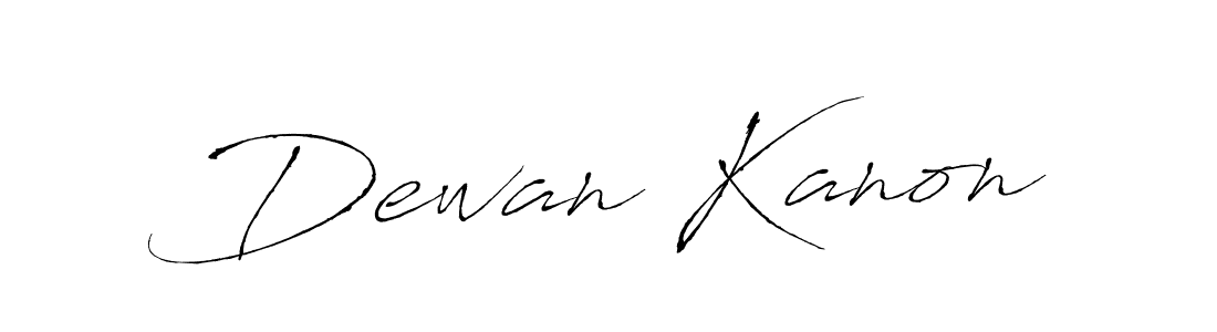 How to make Dewan Kanon name signature. Use Antro_Vectra style for creating short signs online. This is the latest handwritten sign. Dewan Kanon signature style 6 images and pictures png