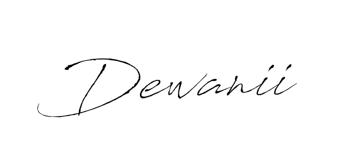 Make a beautiful signature design for name Dewanii. With this signature (Antro_Vectra) style, you can create a handwritten signature for free. Dewanii signature style 6 images and pictures png