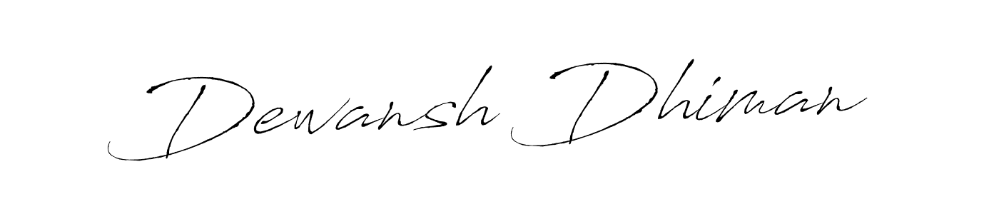 It looks lik you need a new signature style for name Dewansh Dhiman. Design unique handwritten (Antro_Vectra) signature with our free signature maker in just a few clicks. Dewansh Dhiman signature style 6 images and pictures png