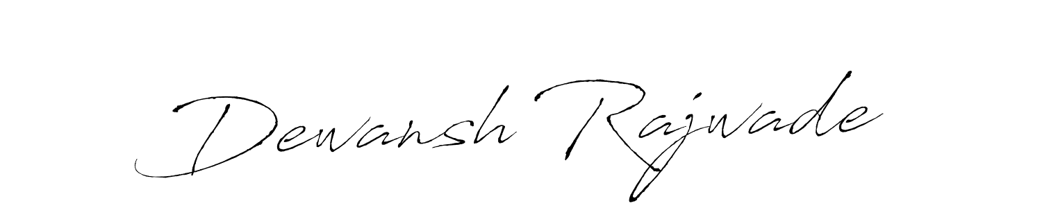 The best way (Antro_Vectra) to make a short signature is to pick only two or three words in your name. The name Dewansh Rajwade include a total of six letters. For converting this name. Dewansh Rajwade signature style 6 images and pictures png