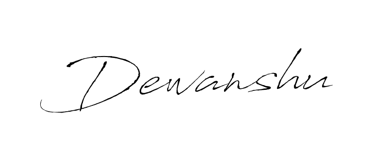 Use a signature maker to create a handwritten signature online. With this signature software, you can design (Antro_Vectra) your own signature for name Dewanshu. Dewanshu signature style 6 images and pictures png