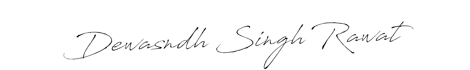How to make Dewasndh Singh Rawat name signature. Use Antro_Vectra style for creating short signs online. This is the latest handwritten sign. Dewasndh Singh Rawat signature style 6 images and pictures png