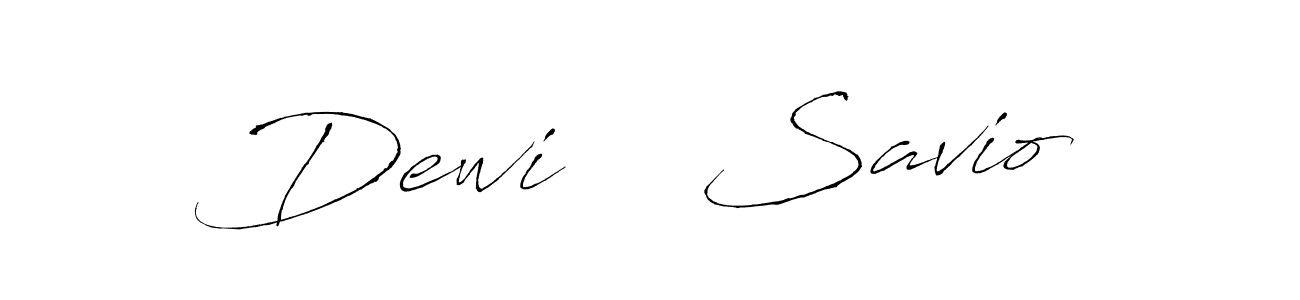 Design your own signature with our free online signature maker. With this signature software, you can create a handwritten (Antro_Vectra) signature for name Dewi    Savio. Dewi    Savio signature style 6 images and pictures png