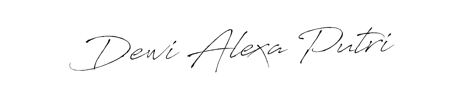 Create a beautiful signature design for name Dewi Alexa Putri. With this signature (Antro_Vectra) fonts, you can make a handwritten signature for free. Dewi Alexa Putri signature style 6 images and pictures png