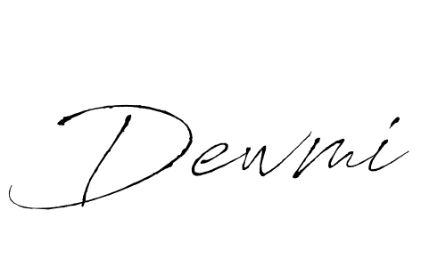Use a signature maker to create a handwritten signature online. With this signature software, you can design (Antro_Vectra) your own signature for name Dewmi. Dewmi signature style 6 images and pictures png