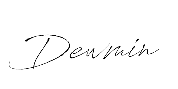 You should practise on your own different ways (Antro_Vectra) to write your name (Dewmin) in signature. don't let someone else do it for you. Dewmin signature style 6 images and pictures png