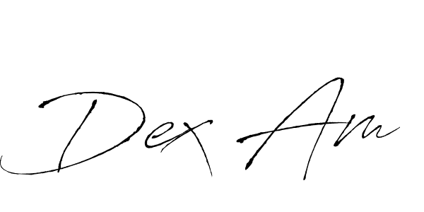 Design your own signature with our free online signature maker. With this signature software, you can create a handwritten (Antro_Vectra) signature for name Dex Am. Dex Am signature style 6 images and pictures png