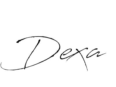 Design your own signature with our free online signature maker. With this signature software, you can create a handwritten (Antro_Vectra) signature for name Dexa. Dexa signature style 6 images and pictures png