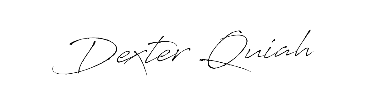 Also You can easily find your signature by using the search form. We will create Dexter Quiah name handwritten signature images for you free of cost using Antro_Vectra sign style. Dexter Quiah signature style 6 images and pictures png