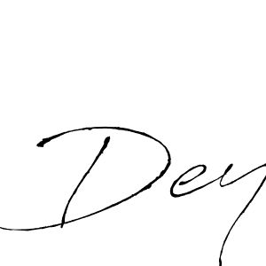 Make a beautiful signature design for name Dey. With this signature (Antro_Vectra) style, you can create a handwritten signature for free. Dey signature style 6 images and pictures png