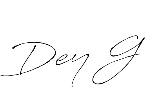 Make a beautiful signature design for name Dey G. With this signature (Antro_Vectra) style, you can create a handwritten signature for free. Dey G signature style 6 images and pictures png