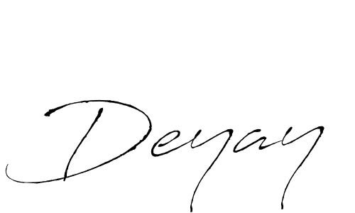 Design your own signature with our free online signature maker. With this signature software, you can create a handwritten (Antro_Vectra) signature for name Deyay. Deyay signature style 6 images and pictures png