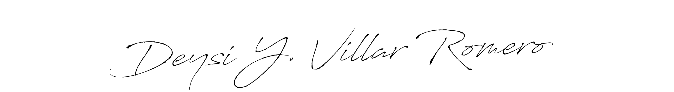 Create a beautiful signature design for name Deysi Y. Villar Romero. With this signature (Antro_Vectra) fonts, you can make a handwritten signature for free. Deysi Y. Villar Romero signature style 6 images and pictures png