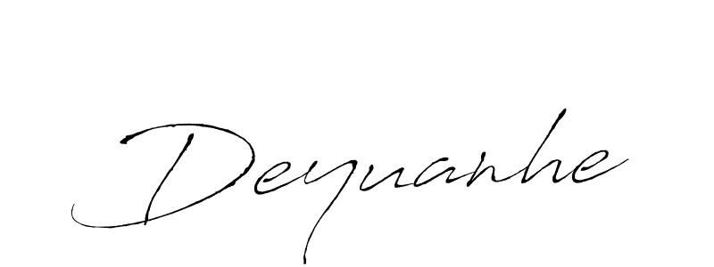 Use a signature maker to create a handwritten signature online. With this signature software, you can design (Antro_Vectra) your own signature for name Deyuanhe. Deyuanhe signature style 6 images and pictures png