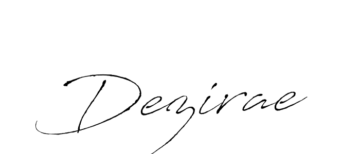 Create a beautiful signature design for name Dezirae. With this signature (Antro_Vectra) fonts, you can make a handwritten signature for free. Dezirae signature style 6 images and pictures png