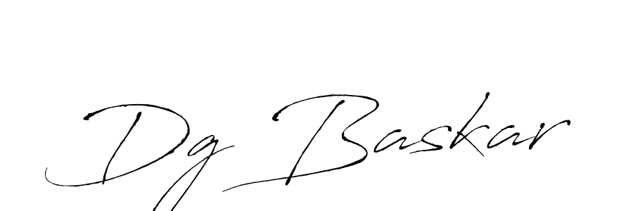 Design your own signature with our free online signature maker. With this signature software, you can create a handwritten (Antro_Vectra) signature for name Dg Baskar. Dg Baskar signature style 6 images and pictures png