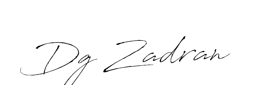 Make a beautiful signature design for name Dg Zadran. With this signature (Antro_Vectra) style, you can create a handwritten signature for free. Dg Zadran signature style 6 images and pictures png