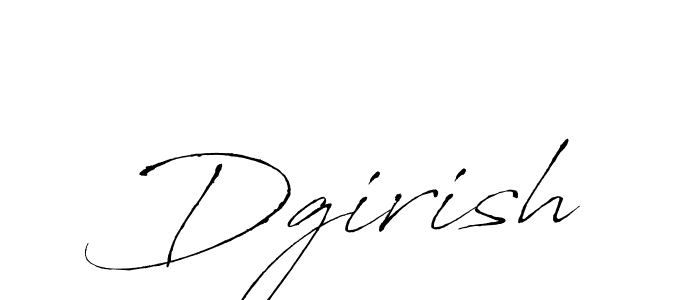 Design your own signature with our free online signature maker. With this signature software, you can create a handwritten (Antro_Vectra) signature for name Dgirish. Dgirish signature style 6 images and pictures png