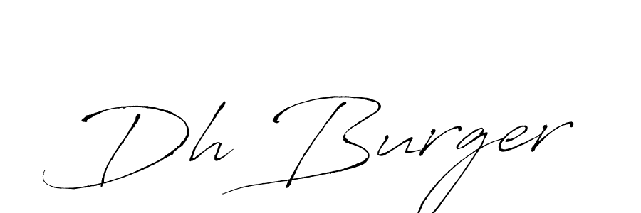 How to make Dh Burger signature? Antro_Vectra is a professional autograph style. Create handwritten signature for Dh Burger name. Dh Burger signature style 6 images and pictures png