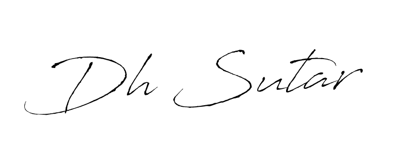 The best way (Antro_Vectra) to make a short signature is to pick only two or three words in your name. The name Dh Sutar include a total of six letters. For converting this name. Dh Sutar signature style 6 images and pictures png