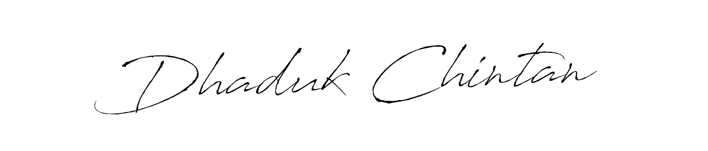 How to make Dhaduk Chintan signature? Antro_Vectra is a professional autograph style. Create handwritten signature for Dhaduk Chintan name. Dhaduk Chintan signature style 6 images and pictures png