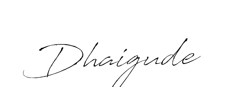 Design your own signature with our free online signature maker. With this signature software, you can create a handwritten (Antro_Vectra) signature for name Dhaigude. Dhaigude signature style 6 images and pictures png