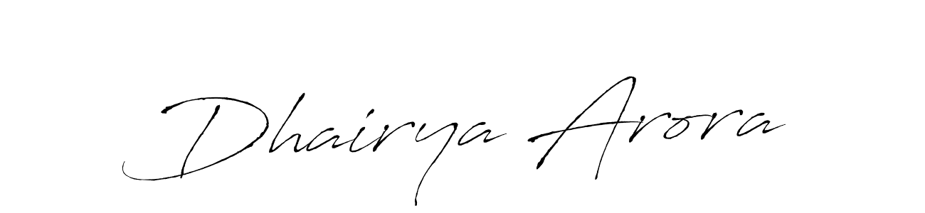 The best way (Antro_Vectra) to make a short signature is to pick only two or three words in your name. The name Dhairya Arora include a total of six letters. For converting this name. Dhairya Arora signature style 6 images and pictures png