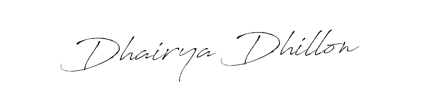 Dhairya Dhillon stylish signature style. Best Handwritten Sign (Antro_Vectra) for my name. Handwritten Signature Collection Ideas for my name Dhairya Dhillon. Dhairya Dhillon signature style 6 images and pictures png