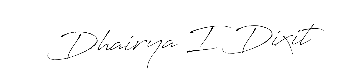 It looks lik you need a new signature style for name Dhairya I Dixit. Design unique handwritten (Antro_Vectra) signature with our free signature maker in just a few clicks. Dhairya I Dixit signature style 6 images and pictures png
