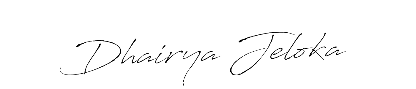 Also You can easily find your signature by using the search form. We will create Dhairya Jeloka name handwritten signature images for you free of cost using Antro_Vectra sign style. Dhairya Jeloka signature style 6 images and pictures png