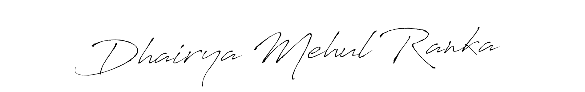 You can use this online signature creator to create a handwritten signature for the name Dhairya Mehul Ranka. This is the best online autograph maker. Dhairya Mehul Ranka signature style 6 images and pictures png