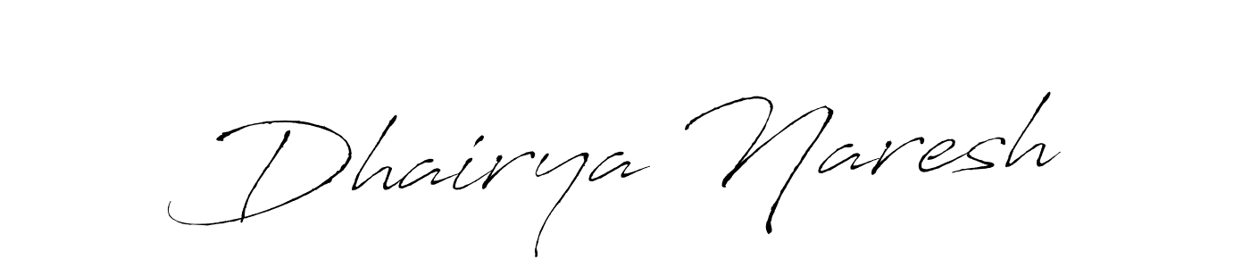 Make a beautiful signature design for name Dhairya Naresh. With this signature (Antro_Vectra) style, you can create a handwritten signature for free. Dhairya Naresh signature style 6 images and pictures png