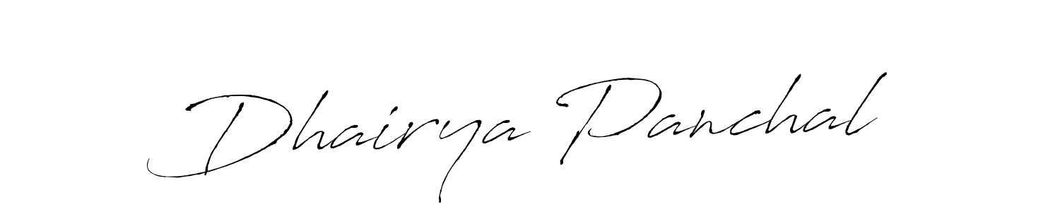 It looks lik you need a new signature style for name Dhairya Panchal. Design unique handwritten (Antro_Vectra) signature with our free signature maker in just a few clicks. Dhairya Panchal signature style 6 images and pictures png