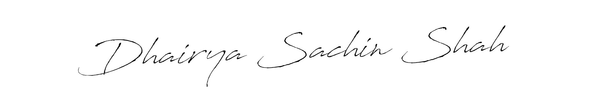 Dhairya Sachin Shah stylish signature style. Best Handwritten Sign (Antro_Vectra) for my name. Handwritten Signature Collection Ideas for my name Dhairya Sachin Shah. Dhairya Sachin Shah signature style 6 images and pictures png