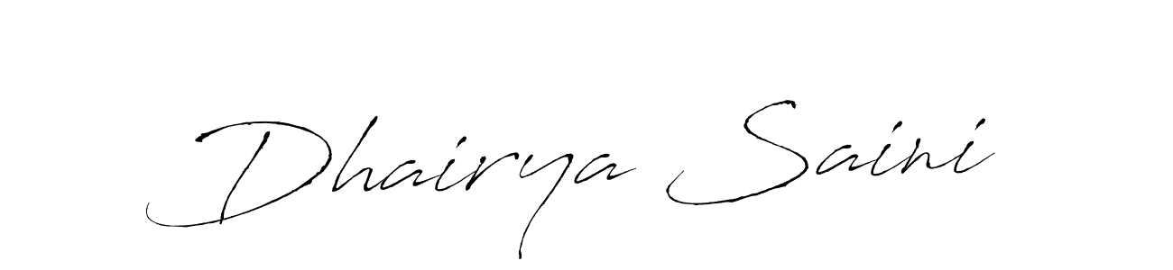 Antro_Vectra is a professional signature style that is perfect for those who want to add a touch of class to their signature. It is also a great choice for those who want to make their signature more unique. Get Dhairya Saini name to fancy signature for free. Dhairya Saini signature style 6 images and pictures png