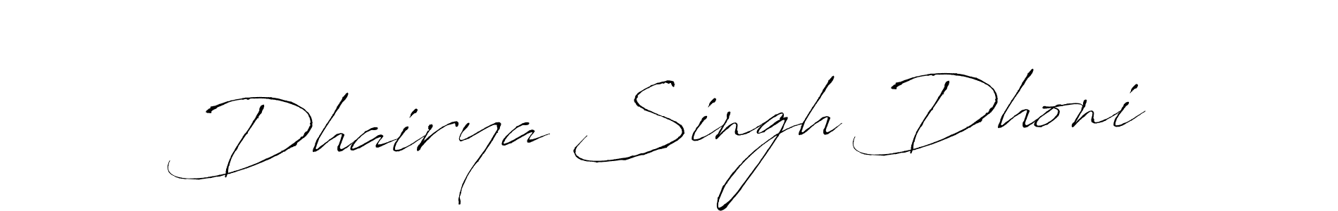 Dhairya Singh Dhoni stylish signature style. Best Handwritten Sign (Antro_Vectra) for my name. Handwritten Signature Collection Ideas for my name Dhairya Singh Dhoni. Dhairya Singh Dhoni signature style 6 images and pictures png