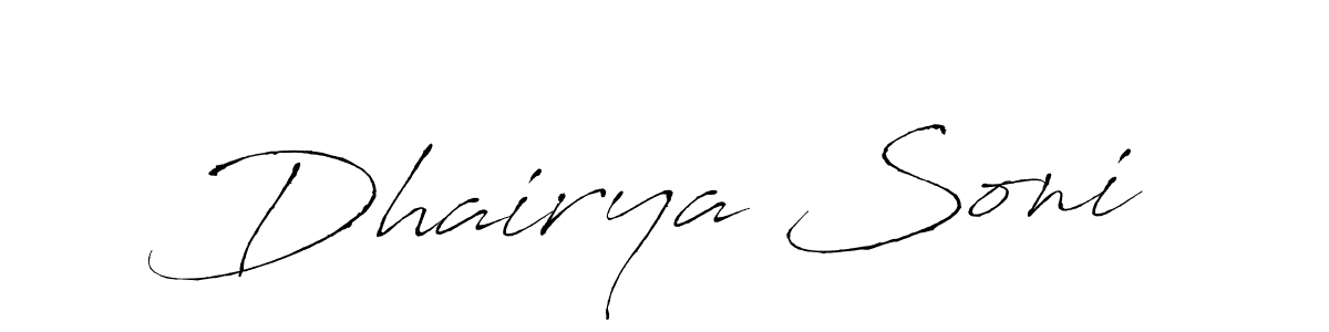 Similarly Antro_Vectra is the best handwritten signature design. Signature creator online .You can use it as an online autograph creator for name Dhairya Soni. Dhairya Soni signature style 6 images and pictures png