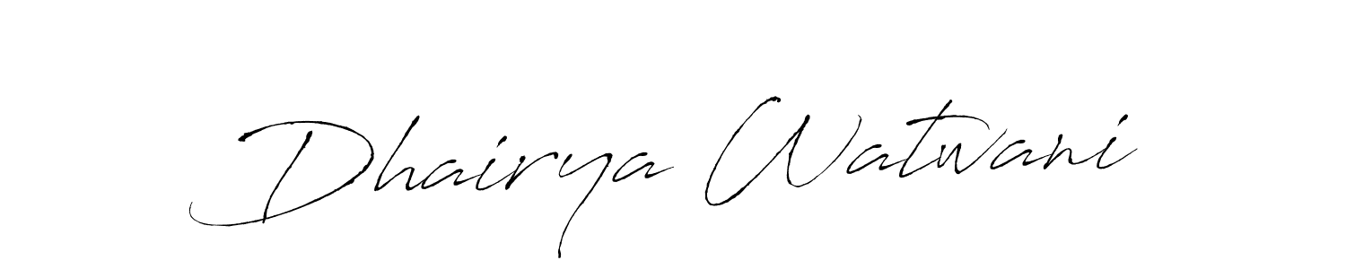 if you are searching for the best signature style for your name Dhairya Watwani. so please give up your signature search. here we have designed multiple signature styles  using Antro_Vectra. Dhairya Watwani signature style 6 images and pictures png