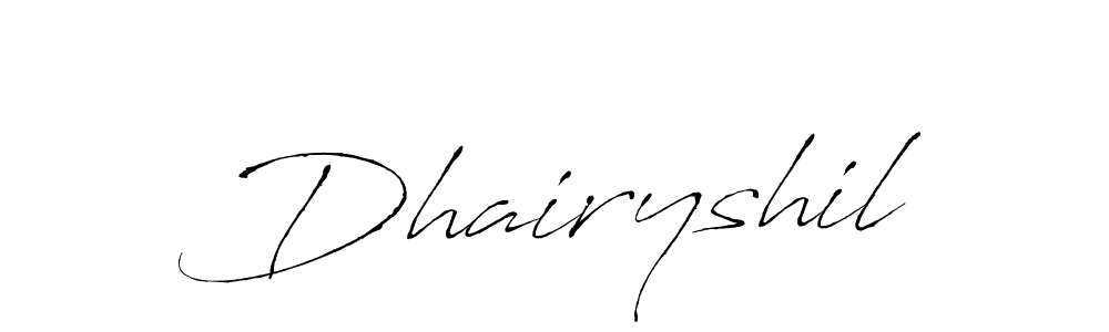 Design your own signature with our free online signature maker. With this signature software, you can create a handwritten (Antro_Vectra) signature for name Dhairyshil. Dhairyshil signature style 6 images and pictures png