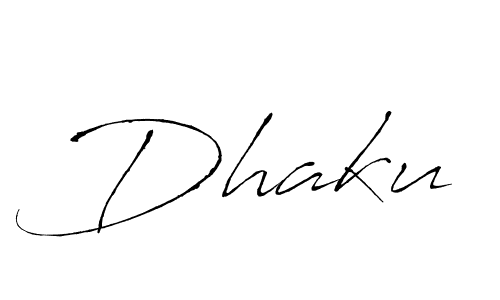 Make a beautiful signature design for name Dhaku. With this signature (Antro_Vectra) style, you can create a handwritten signature for free. Dhaku signature style 6 images and pictures png