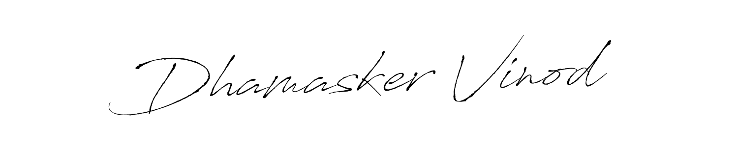 Dhamasker Vinod stylish signature style. Best Handwritten Sign (Antro_Vectra) for my name. Handwritten Signature Collection Ideas for my name Dhamasker Vinod. Dhamasker Vinod signature style 6 images and pictures png