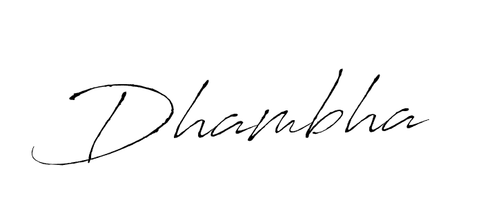 Create a beautiful signature design for name Dhambha. With this signature (Antro_Vectra) fonts, you can make a handwritten signature for free. Dhambha signature style 6 images and pictures png