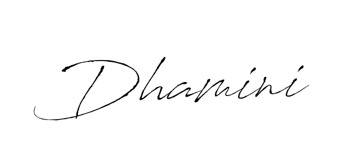 How to make Dhamini name signature. Use Antro_Vectra style for creating short signs online. This is the latest handwritten sign. Dhamini signature style 6 images and pictures png
