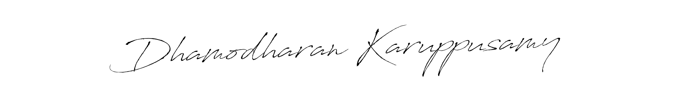 How to make Dhamodharan Karuppusamy name signature. Use Antro_Vectra style for creating short signs online. This is the latest handwritten sign. Dhamodharan Karuppusamy signature style 6 images and pictures png